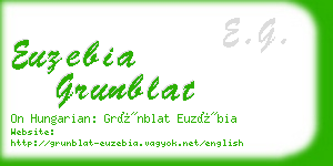 euzebia grunblat business card
